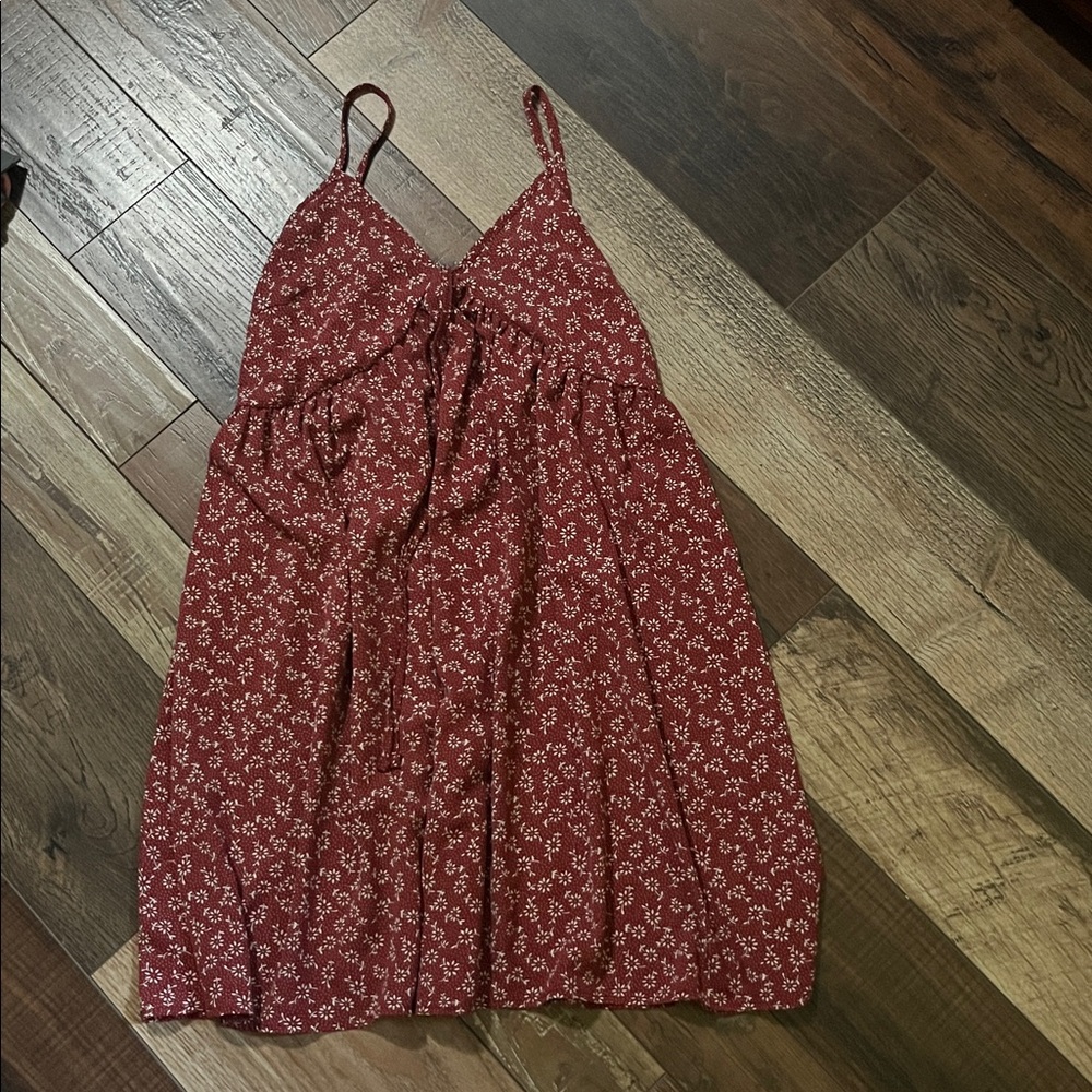 SHEIN Red Floral Dress